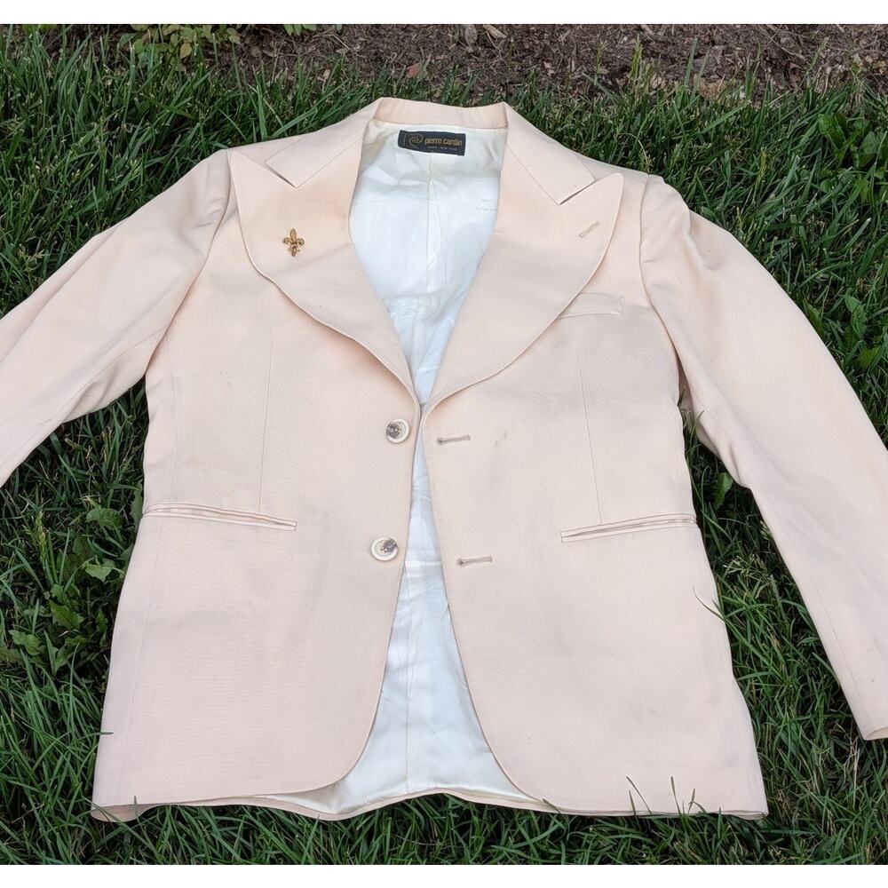 Vintage Pierre Cardin Cream Blazer Jacket Women’s Small Medium